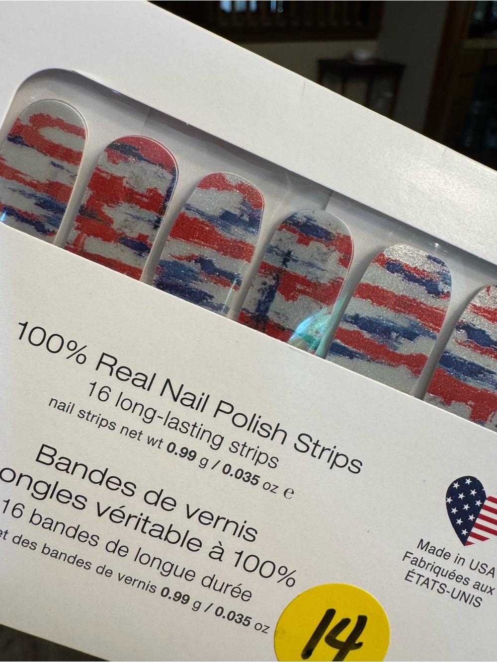 Color Street Red, White & Blue Striped Nail Strips